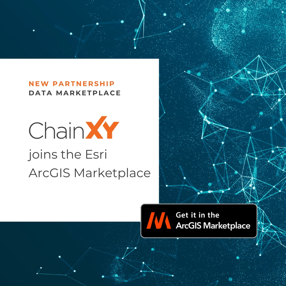 New Partnership Announcement: Data Marketplace. ChainXY joins the Esri ArcGIS Marketplace