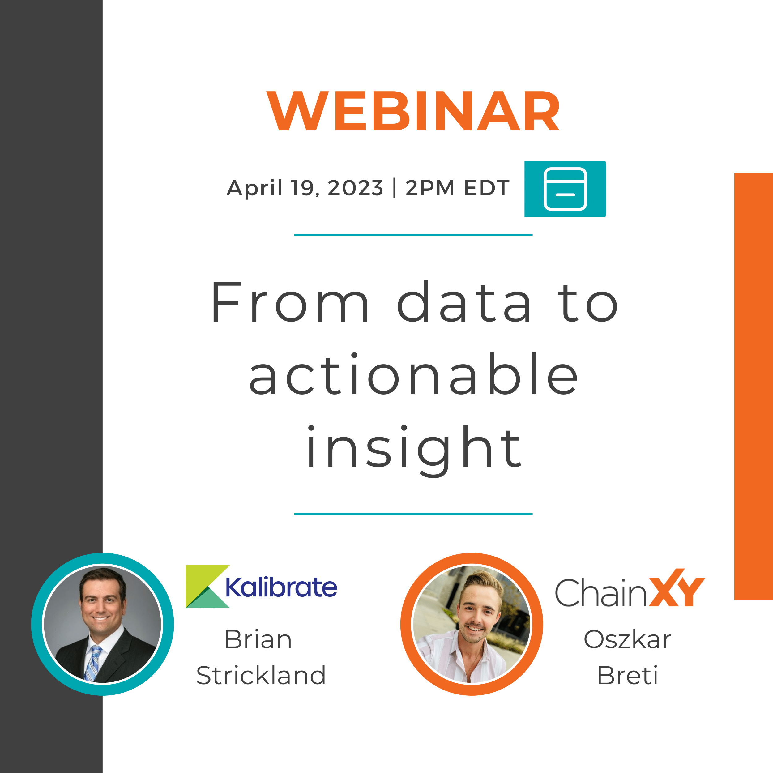 ChainXY and Kalibrate webinar on April 19, 2023: From data to actionable insight