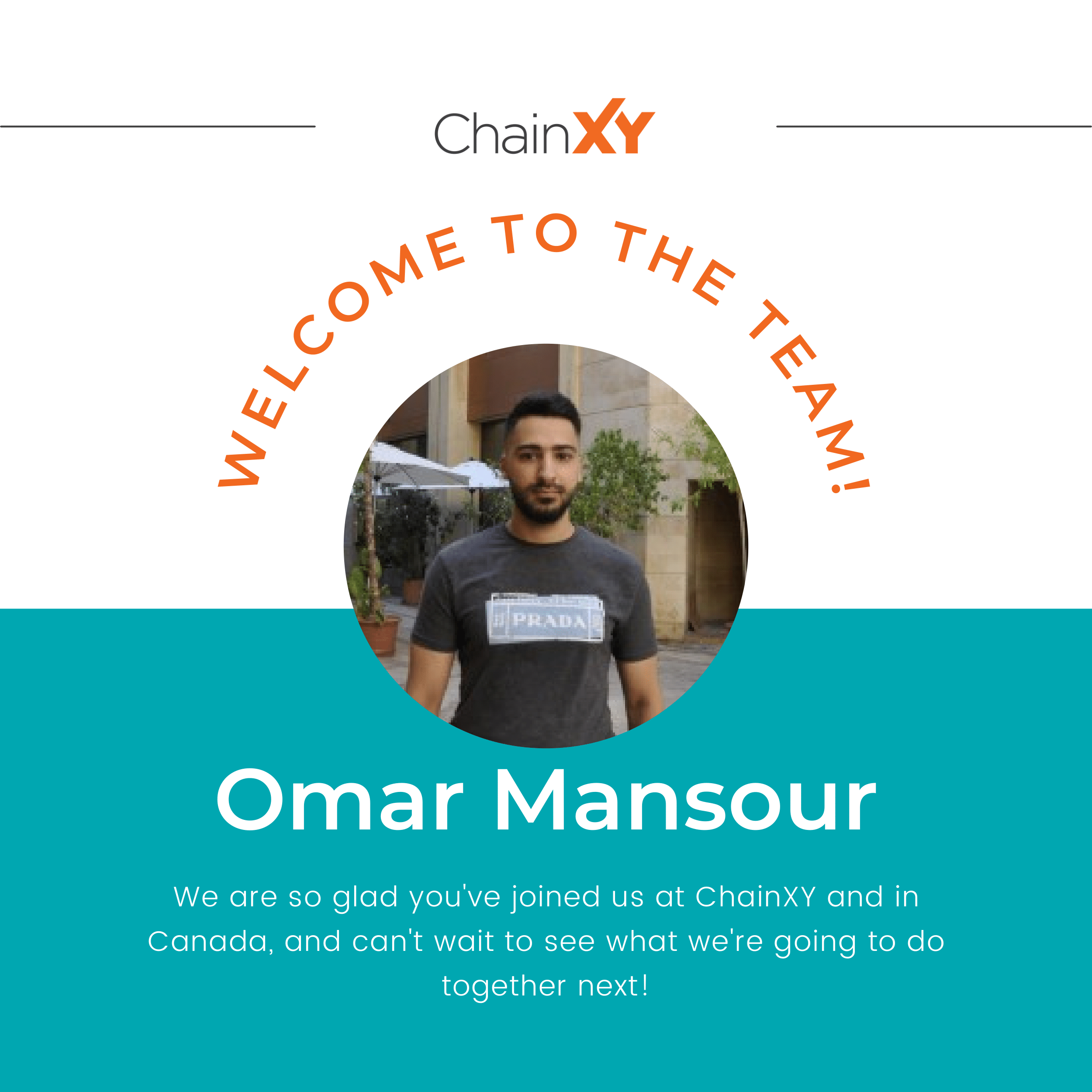 ChainXY welcomes Omar Mansour as Data Extraction Developer!